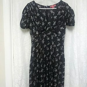 Betsy Johnson Retro Black slip dress Gothic, Punk, Date Night, Holiday Dress